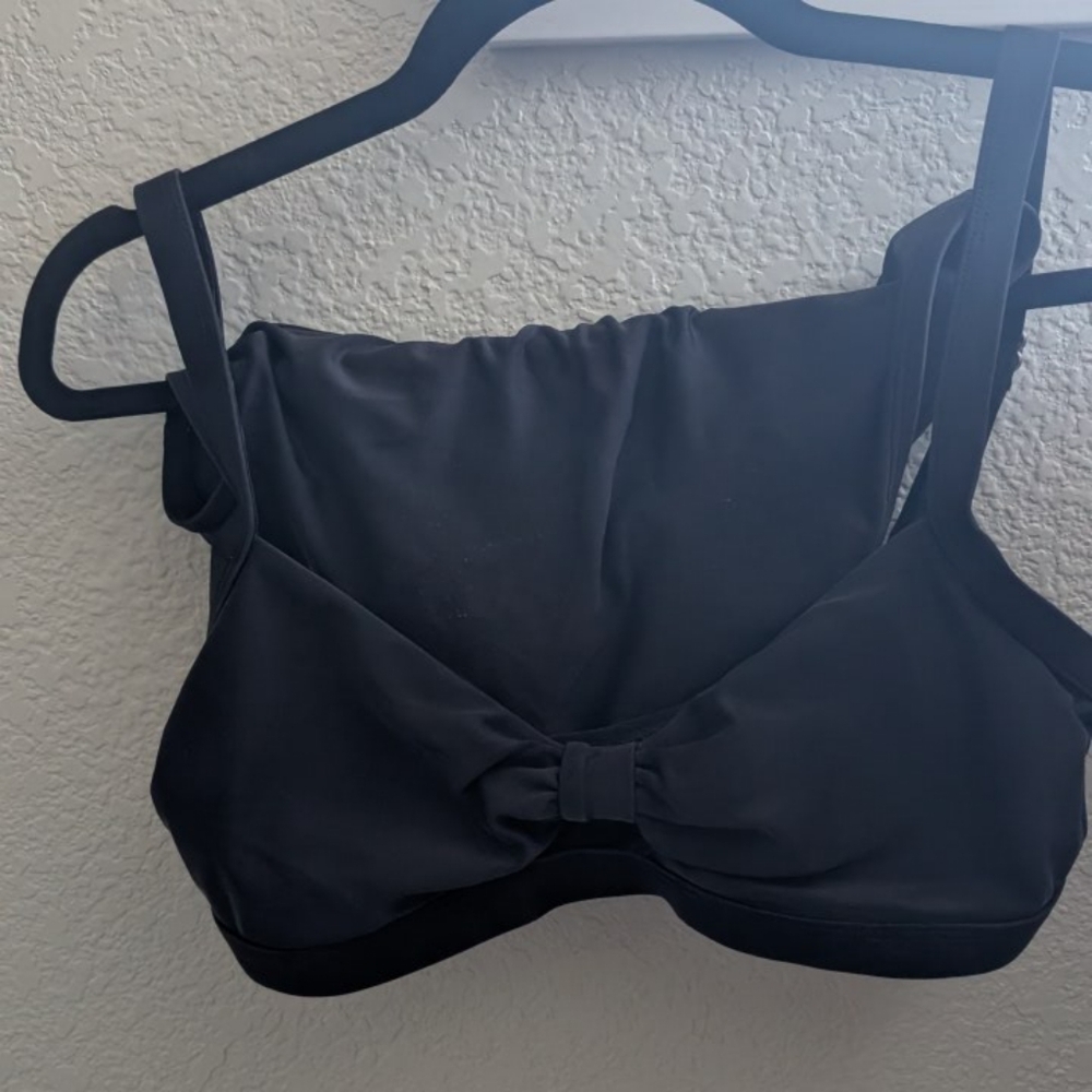 Black (no brand) high waisted bath suit (top and bottom)